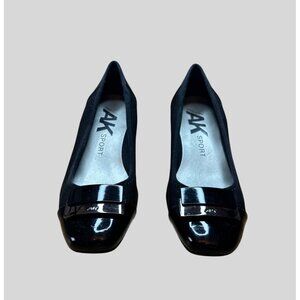 AK Anne Klein Sport Womens Black Slip On Wedge Shoe Size 6